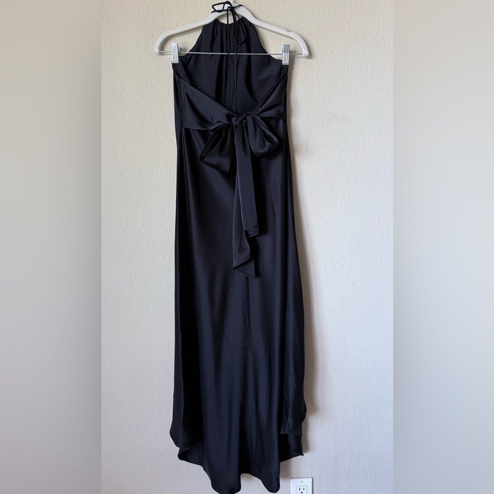 Alice + Olivia Rayni Midi Black Dress Size 6 - Picture 8 of 12